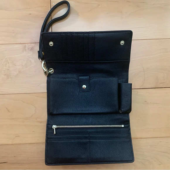 Black White Polka Dot Wristlet Wallet Grunge Gothic. - Picture 2 of 3